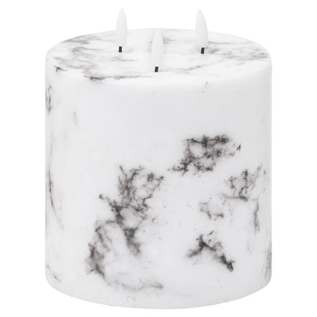 Luxe Collection Natural Glow 6x6 Marble Effect LED Candle - Lacona Home 