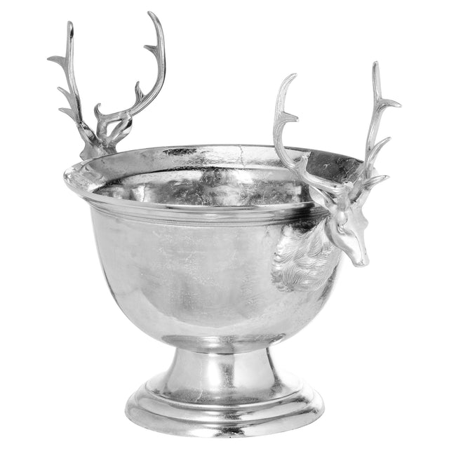 Large Aluminium Stag Champagne Cooler on Stand - Lacona Home 