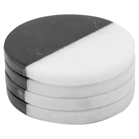 Set of 4 Marble Coasters - Lacona Home 