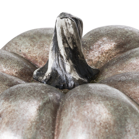 Large Silver Foil Pumpkin - Lacona Home 