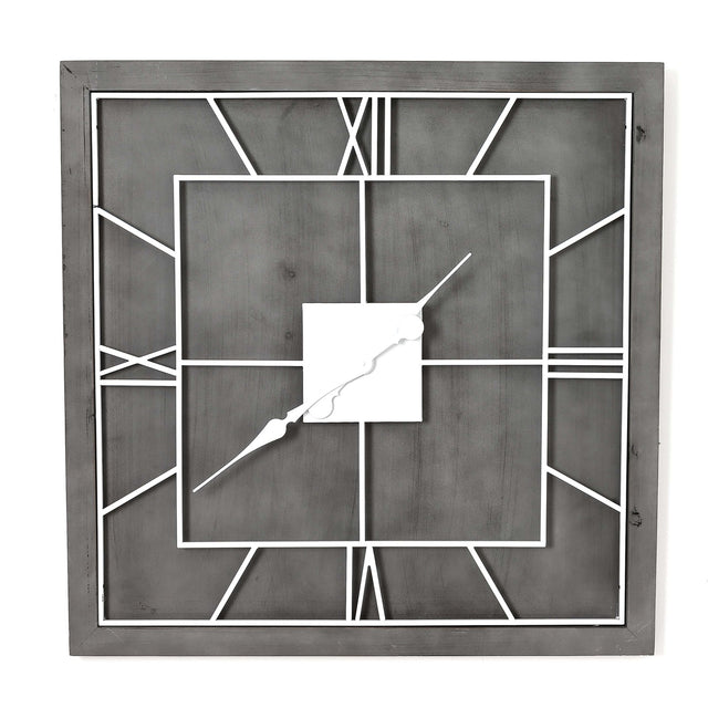 Williston Grey Square Wall Clock - Lacona Home 