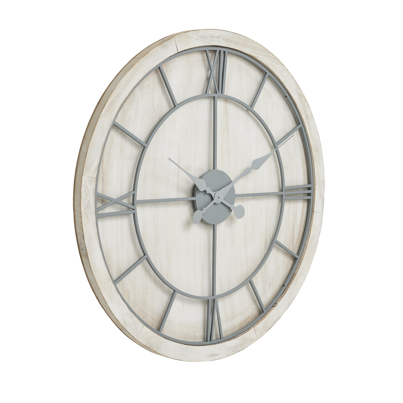 Williston White Large Wall Clock - Lacona Home 