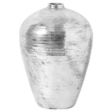 Large Hammered Silver Astral Vase - Lacona Home 