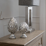 Tall Silver Pinecone Finial - Lacona Home 