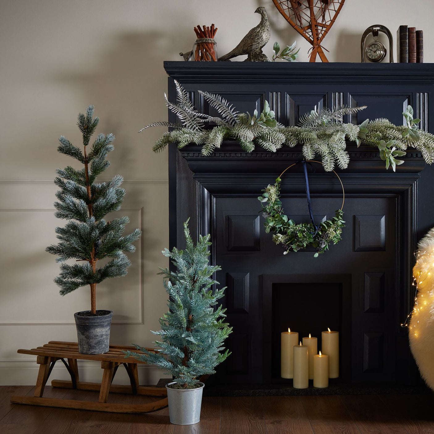 Christmas Fir Tree In Stone Pot - Lacona Home 