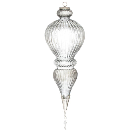 The Noel Collection Smoked Midnight Giant Jewel Drop Bauble - Lacona Home 