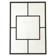 Black Multi Paned Patterned Window Mirror - Lacona Home 