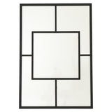 Black Multi Paned Patterned Window Mirror - Lacona Home 