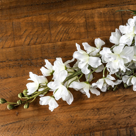 Tall White Delphinium Stem - Lacona Home 