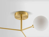 houseof. 3 Light Flush Ceiling Light in Brushed Brass