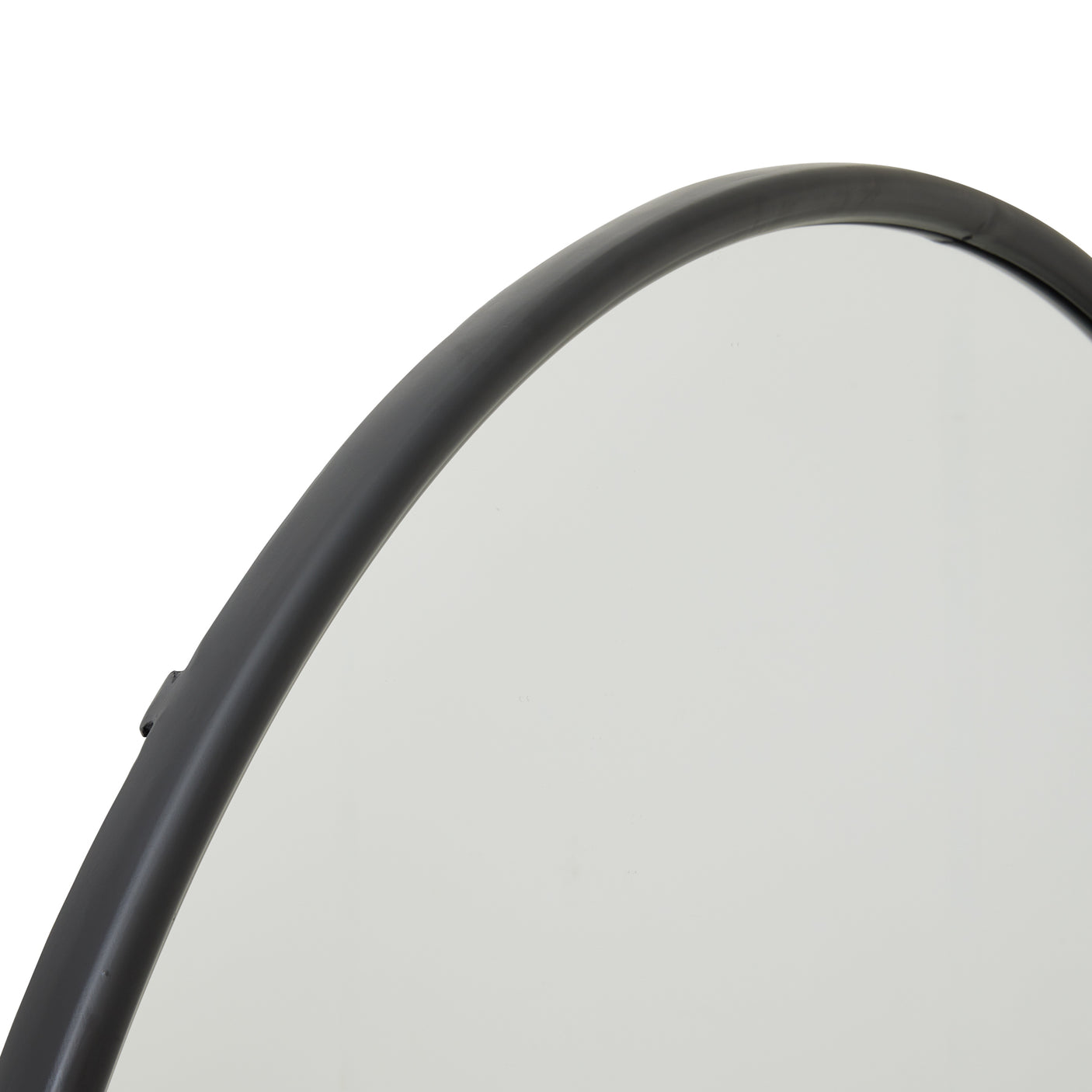 Black Large Circular Metal Wall Mirror - Lacona Home 