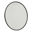 Black Large Circular Metal Wall Mirror - Lacona Home 