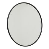 Black Large Circular Metal Wall Mirror - Lacona Home 