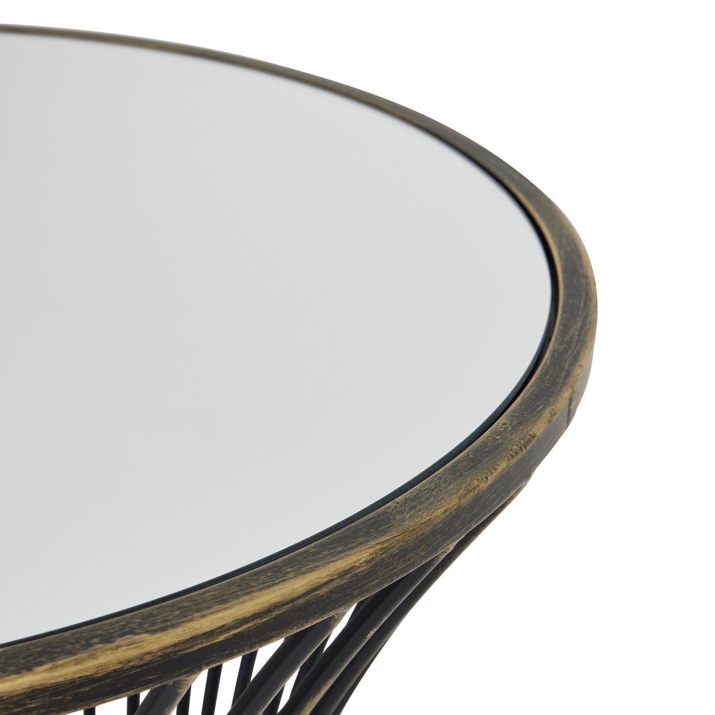 Concaved Mirrored Side Table - Lacona Home 