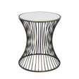 Concaved Mirrored Side Table - Lacona Home 