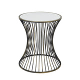 Concaved Mirrored Side Table - Lacona Home 