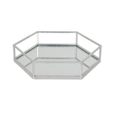 Silver Hexagon Set of Two Trays - Lacona Home 