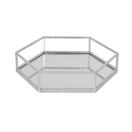 Silver Hexagon Set of Two Trays - Lacona Home 