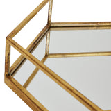 Gold Hexagon Set of Two Trays - Lacona Home 