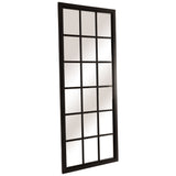 Tall Black Wooden Window Mirror - Lacona Home 