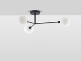 houseof. 3 Light Flush Ceiling Light in Charcoal