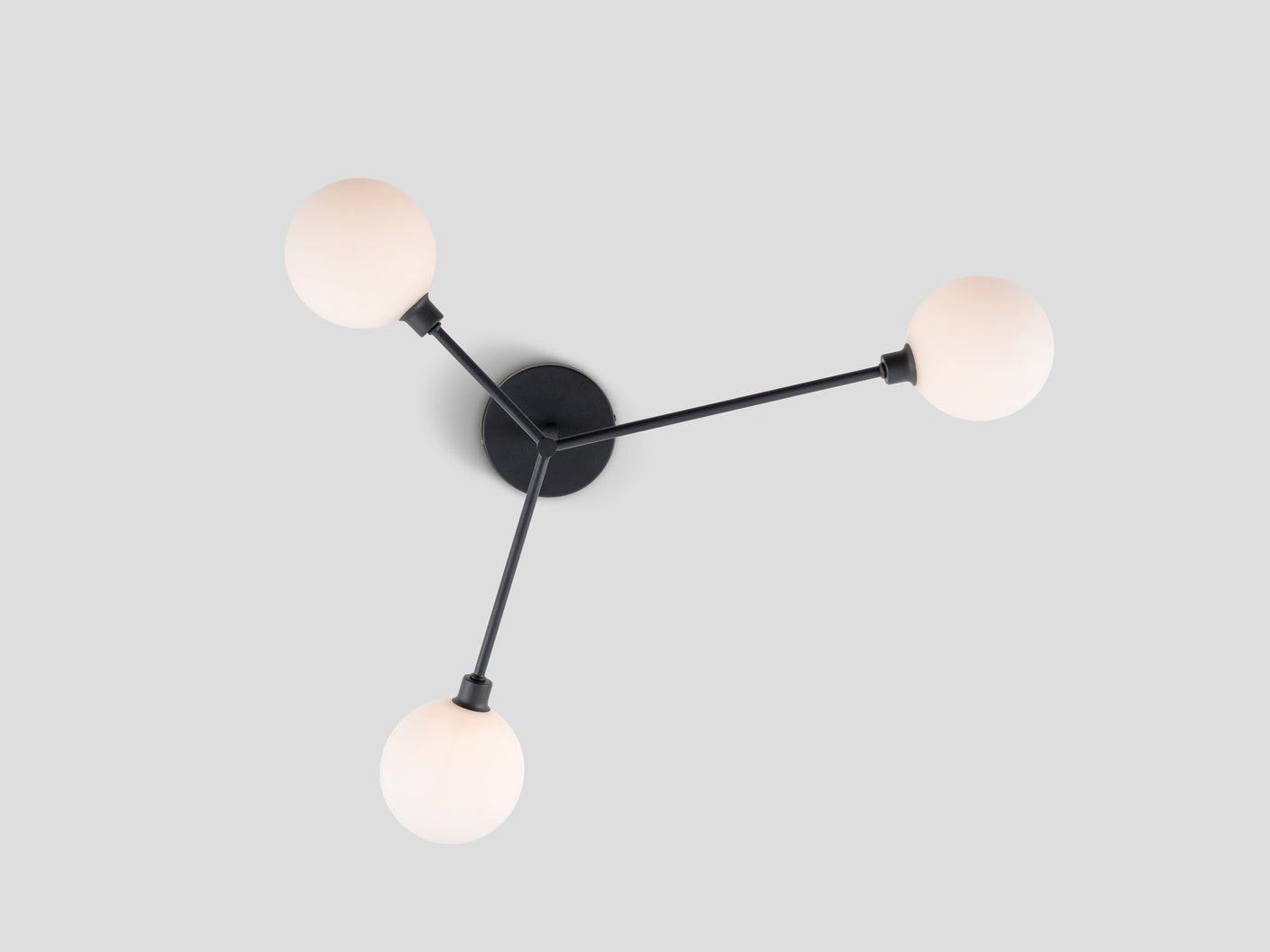 houseof. 3 Light Flush Ceiling Light in Charcoal