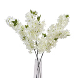 Large White Full Cherry Blossom Stem - Lacona Home 