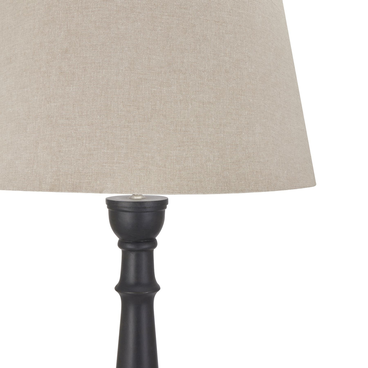 Delaney Grey Droplet Floor Lamp with Linen Shade - Lacona Home 