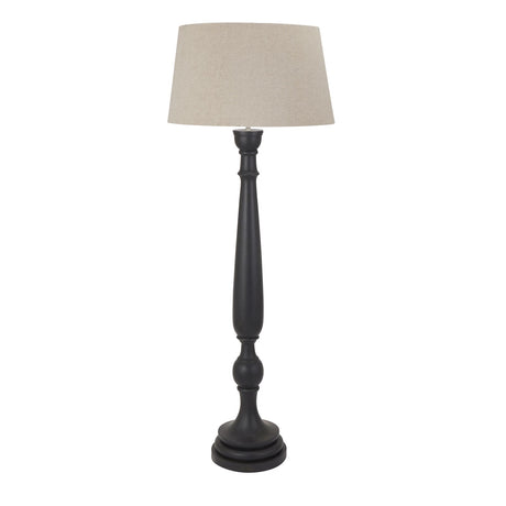 Delaney Grey Droplet Floor Lamp with Linen Shade - Lacona Home 