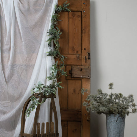 LED Winter Garland With Eucalyptus And Lambs Ear - Lacona Home 