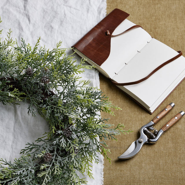 Frosted Pine Wreath With Pinecones - Lacona Home 