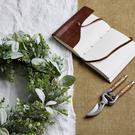 LED Winter Wreath With Eucalyptus And Lambs Ear - Lacona Home 