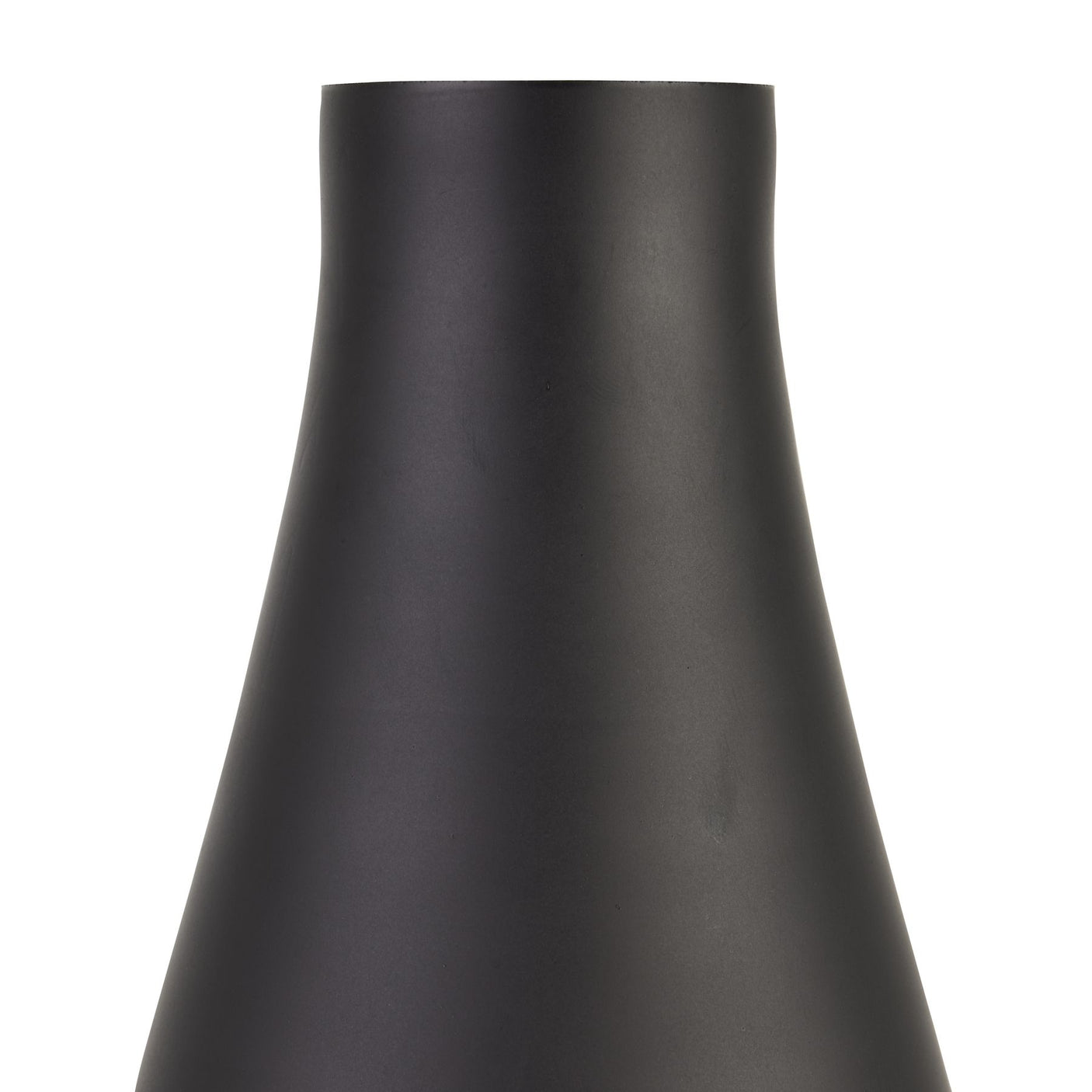 Black Tapered Tall Glass Vase - Lacona Home 