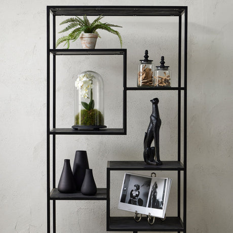 Black Tapered Tall Glass Vase - Lacona Home 