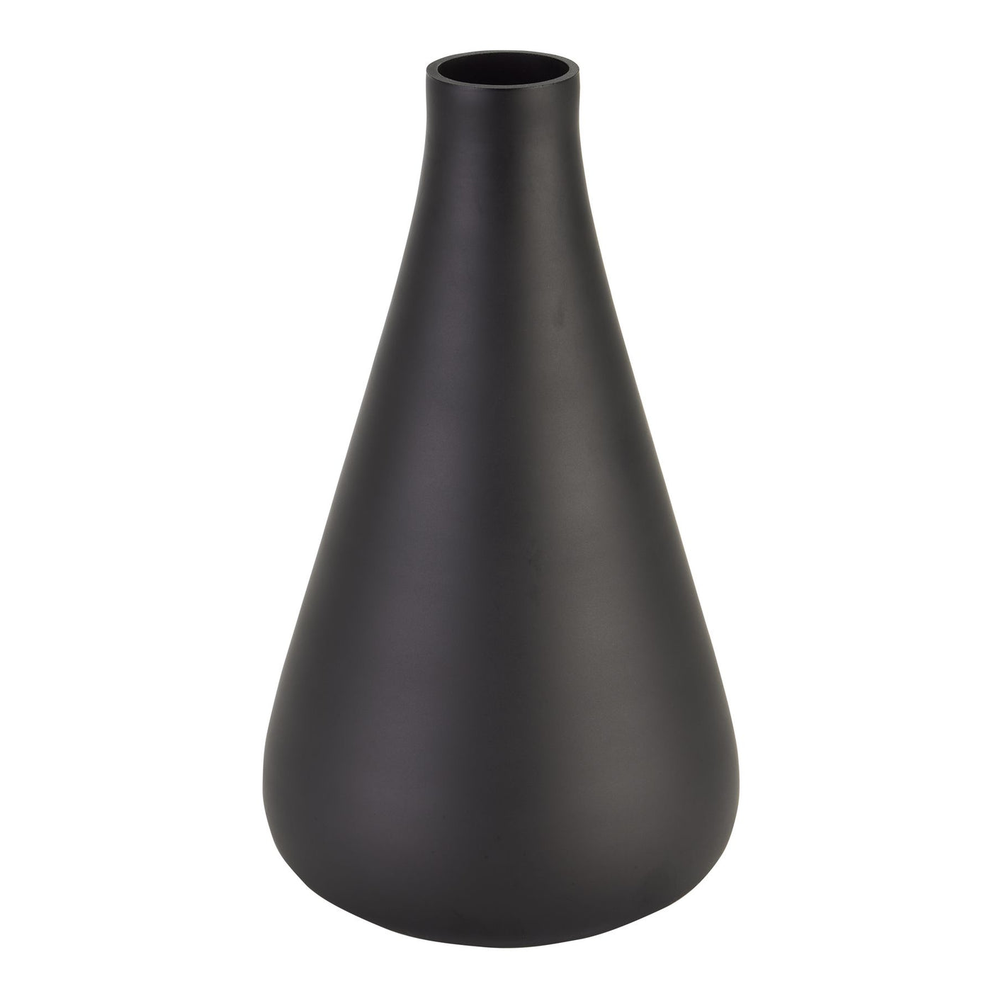 Black Tapered Tall Glass Vase - Lacona Home 