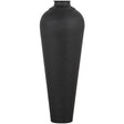 Matt Black Medium Hammered Vase With Lid - Lacona Home 