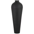 Matt Black Large Hammered Vase With Lid - Lacona Home 