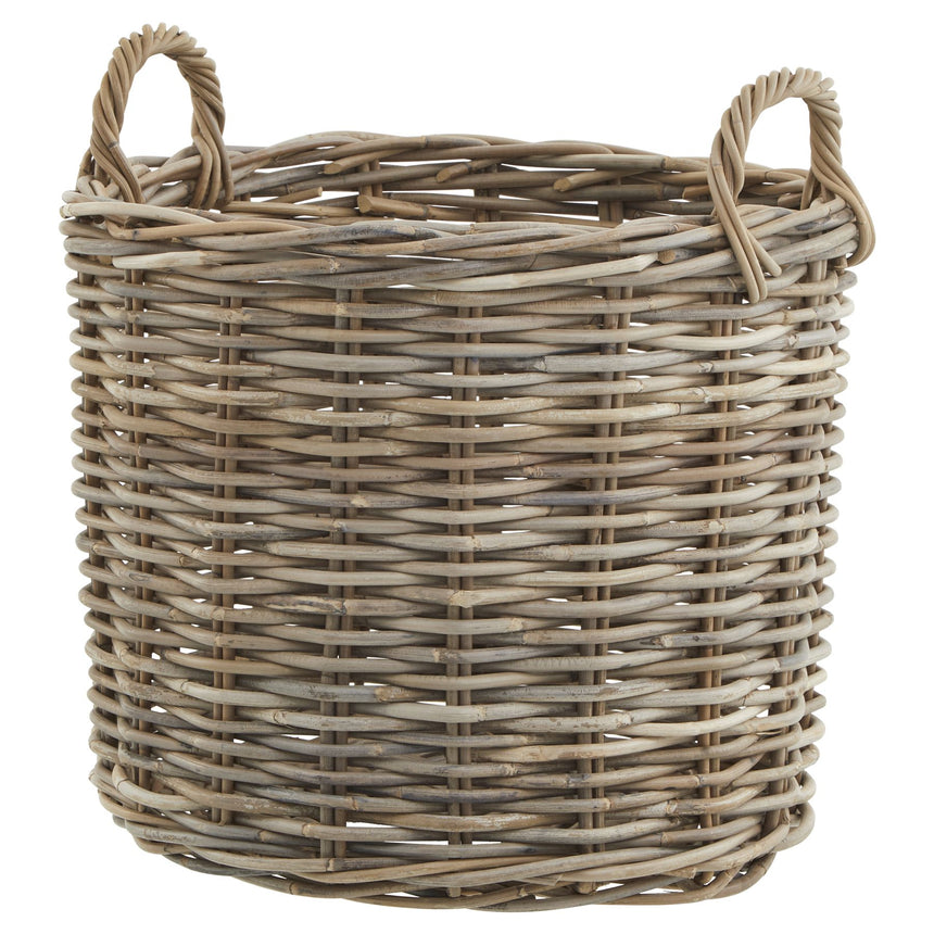 Set of 3 Kubu Rattan Round Storage Baskets - Lacona Home 