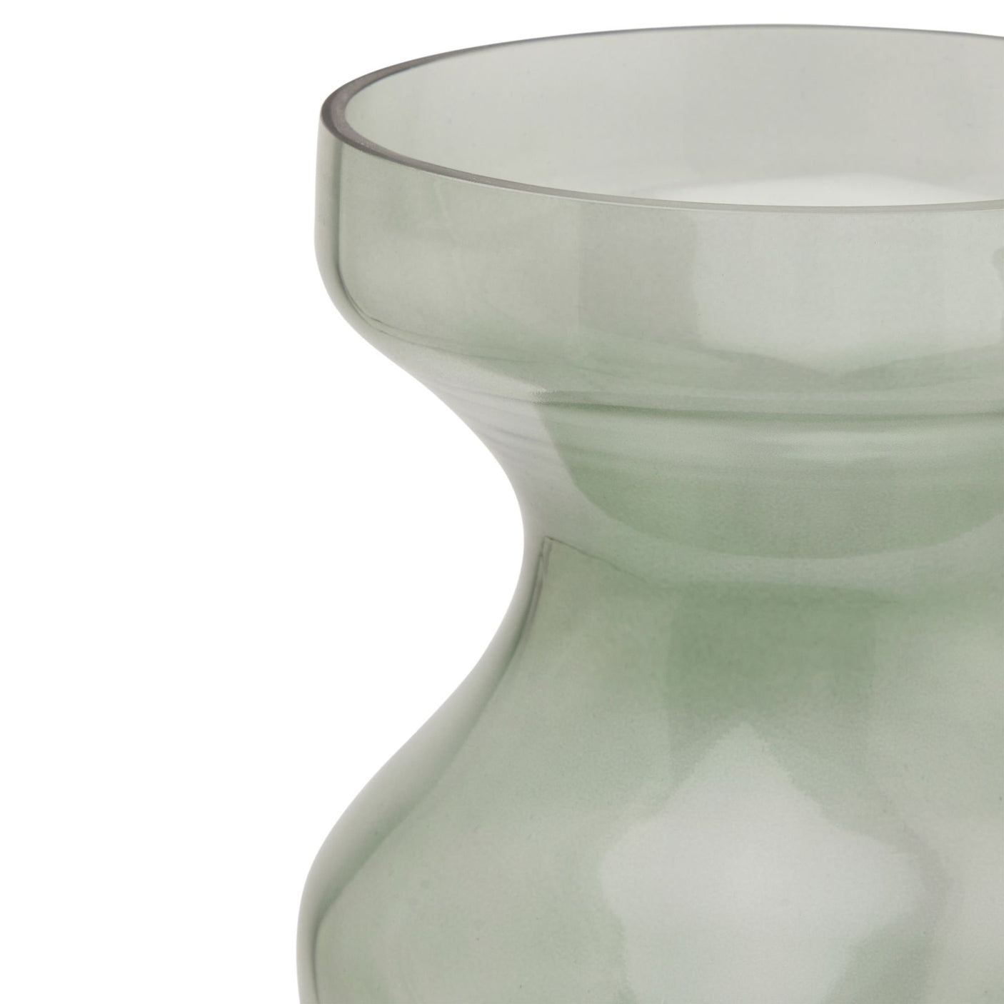 Smoked Sage Glass Tall Fluted Vase - Lacona Home 