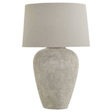 Athena Aged Stone Tall Table Lamp With Linen Shade - Lacona Home 