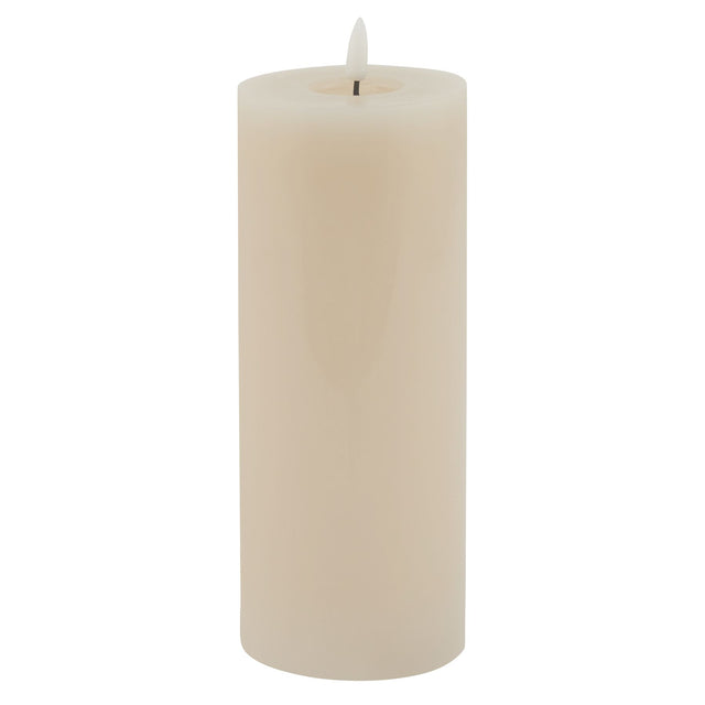 Luxe Collection Melt Effect 3.5x9 Taupe LED Wax Candle - Lacona Home 