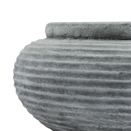 Athena Round Ribbed Planter - Lacona Home 