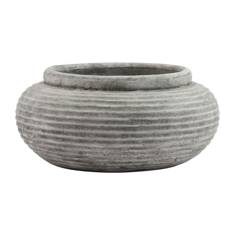 Athena Round Ribbed Planter - Lacona Home 