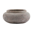 Siena Brown Round Ribbed Planter - Lacona Home 