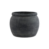 Amalfi Grey Rimmed Plant Pot - Lacona Home 