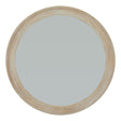 Washed Wood Round Framed Large Mirror - Lacona Home 