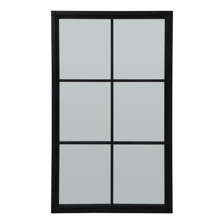 Black Wood Large Window Mirror - Lacona Home 