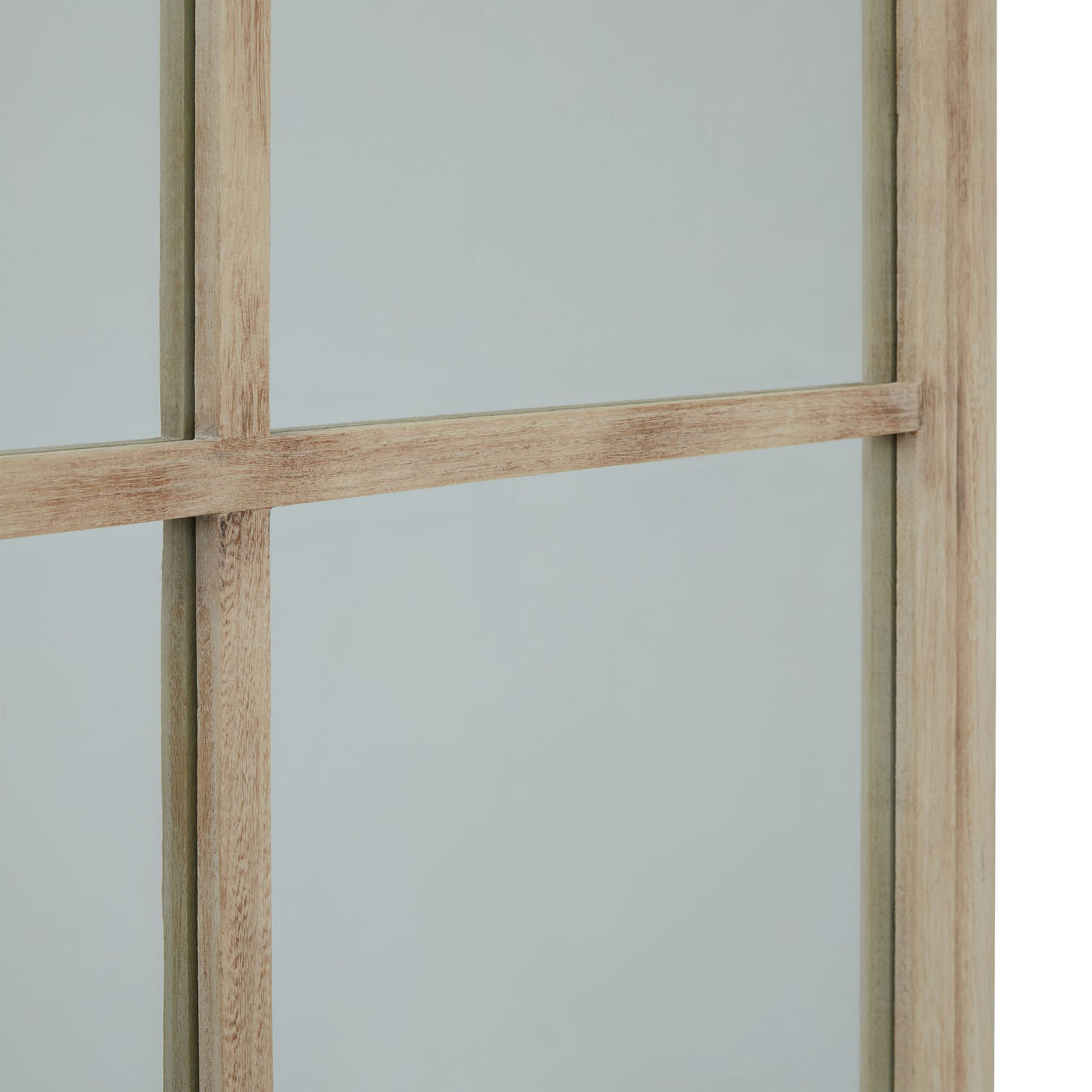 Washed Wood Large Window Mirror - Lacona Home 