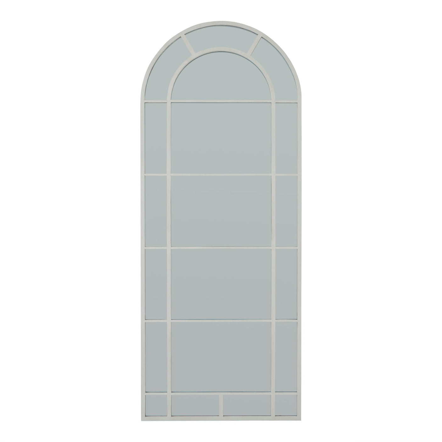 White Large Arched Window Mirror - Lacona Home 