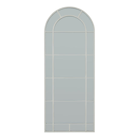 White Large Arched Window Mirror - Lacona Home 